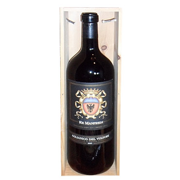 re manfredi magnum aglianico del vulture doc vino rosso terrre degli svevi, 2001 - Magnum